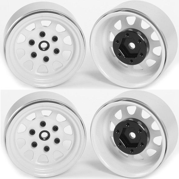 RC4WD Z-W0269 Stamped Steel 1.7" Beadlock Wagon Wheels White (4)