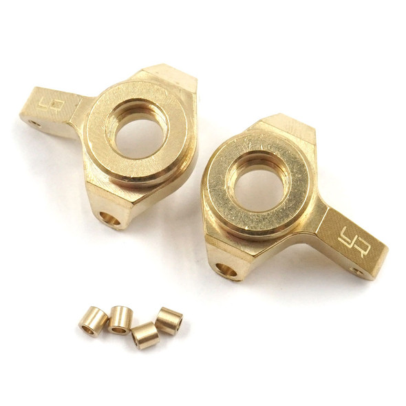Yeah Racing AXSC-026 Brass Front Steering Knuckles Set : Axial SCX24