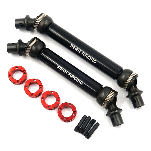 Yeah Racing AXSC-031 HD Steel Front & Rear Center Shaft Set Black : Axial SCX10 III