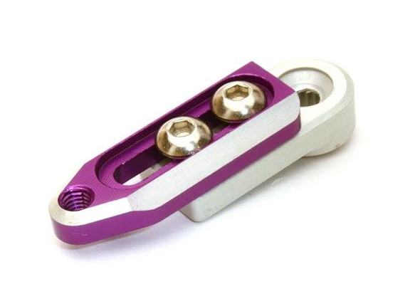 Integy Alum Adjustable Length Servo Horn 24T : Hitec Servo r=20-27mm C27144PURPLE
