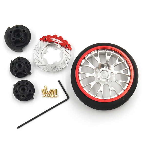 Yeah Racing YA-0625RD Aluminum Transmitter Steering Wheel Set Red Type A