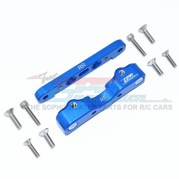GPM Aluminum Rear Lower Suspension Mount Blue : 1/5 KRATON/OUTCAST 8S BLX