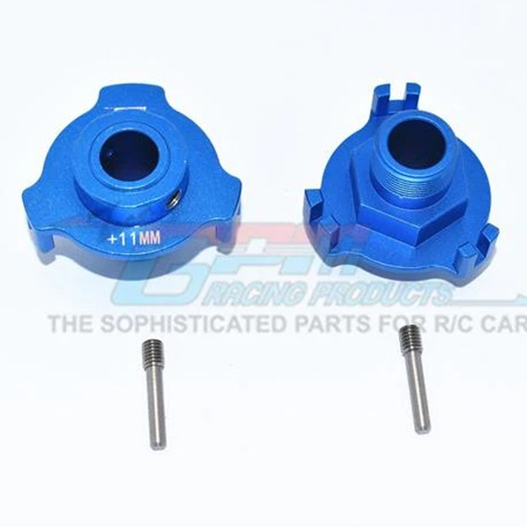 GPM Racing Aluminum Wheel Hub Hex +11mm Blue : 1/5 KRATON 8S BLX