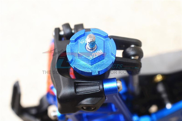 GPM Racing Aluminum Hex Adapter +2mm Orange : Rustler 4x4 VXL