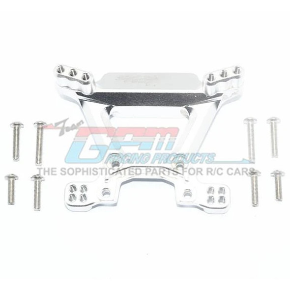 GPM Racing Aluminum Front Shock Tower Silver : Rustler 4x4