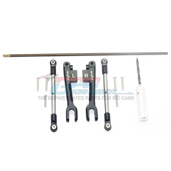 GPM Spring Steel Rear Sway Bar/Alum Sway Bar Arm/Stainless Stl Linkage Black : UDR
