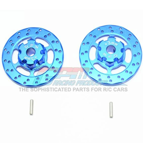 GPM Racing Aluminum +3mm Hex w/ Brake Disk Blue : Unlimited Desert Racer
