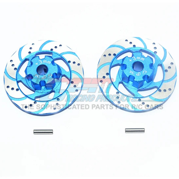GPM Alum +3mm Hex w/ Brake Disk Blue / Silver Lining : Unlimited Desert Racer