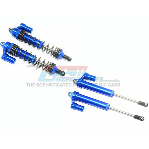 GPM Aluminum Rear L-Shape Piggy Back Damper Blue : Unlimited Desert Racer
