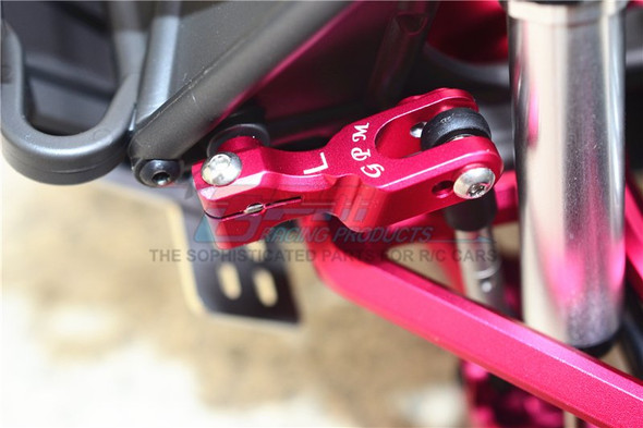 GPM Alum Front & Rear Sway Bar Red & Stainless Steel Linkage : Unlimited D.R