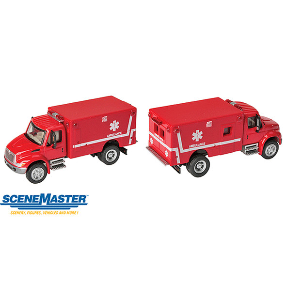 Walthers International(R) 4300 EMS Ambulance - Red HO Scale