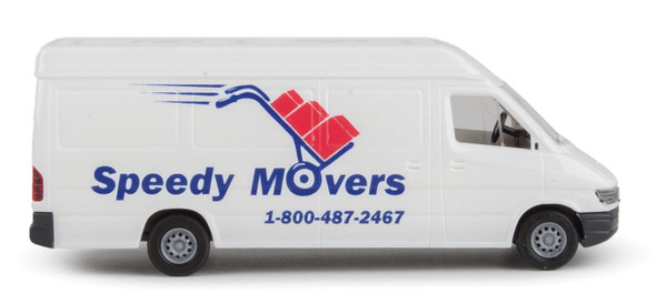 Walthers Service Van - Speedy Movers White / Blue / Red HO Scale