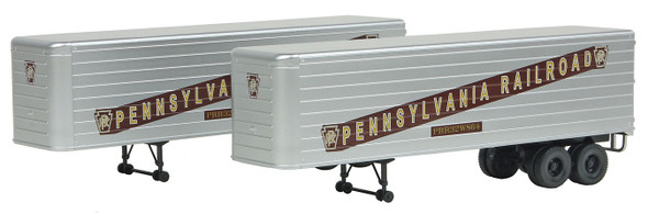Walthers 35' Fluted-Side Trailer Pennsylvania Railroad 2-Pack HO Scale