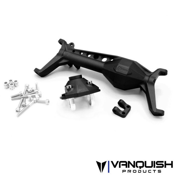 Vanquish VPS08490 Currie F9 Portal Offset Front Axle Black : Axial SCX10-III