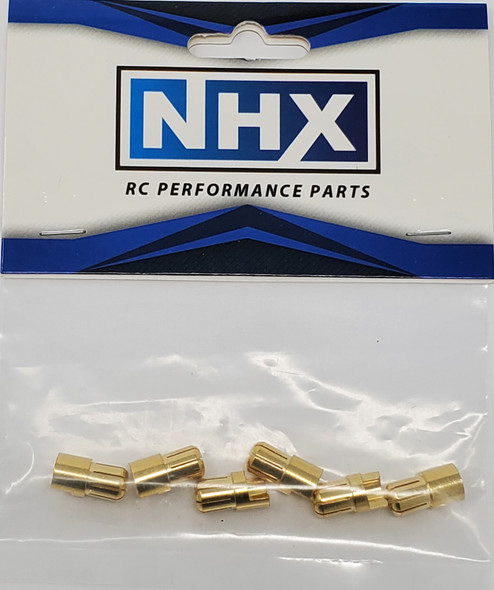 NHX 6.5mm Gold Plated Bullet Adapter Connector Male 6Pcs/Bag