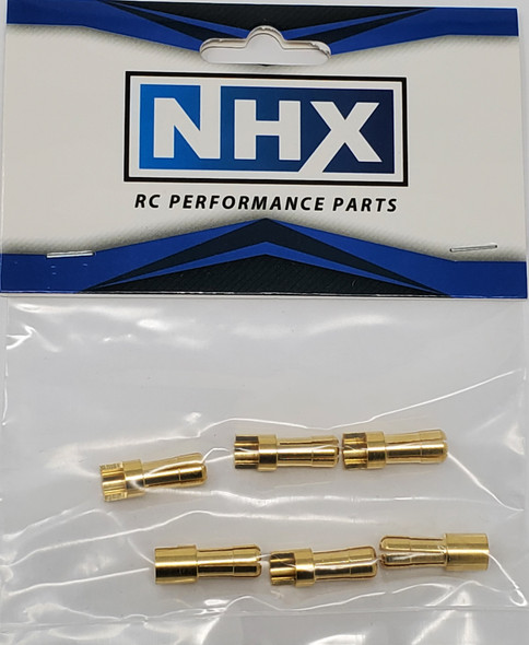 NHX 5.5mm Gold Plated Bullet Adapter Connector Male 6Pcs/Bag