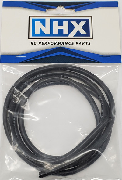NHX Pro Silicone Wire 12 AWG Gauge 3 FT Black
