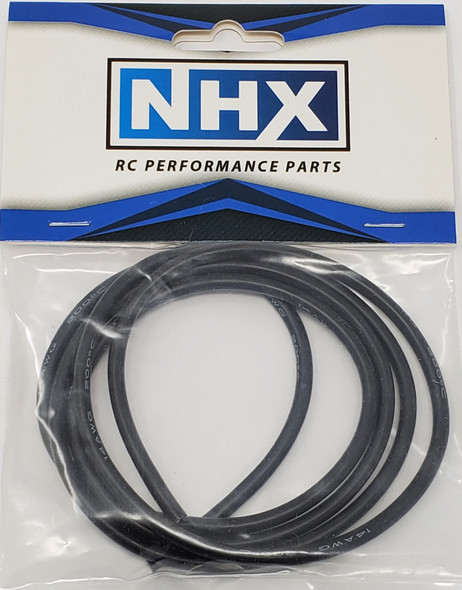 NHX Pro Silicone Wire 14 AWG Gauge 3 FT Black
