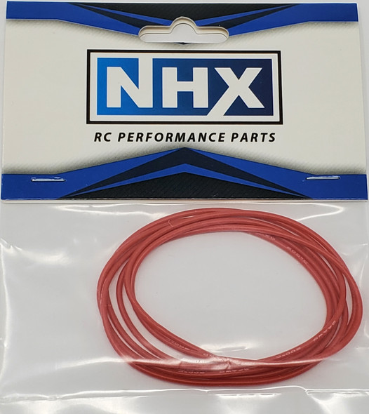 NHX Pro Silicone Wire 24 AWG Gauge 3 FT Red