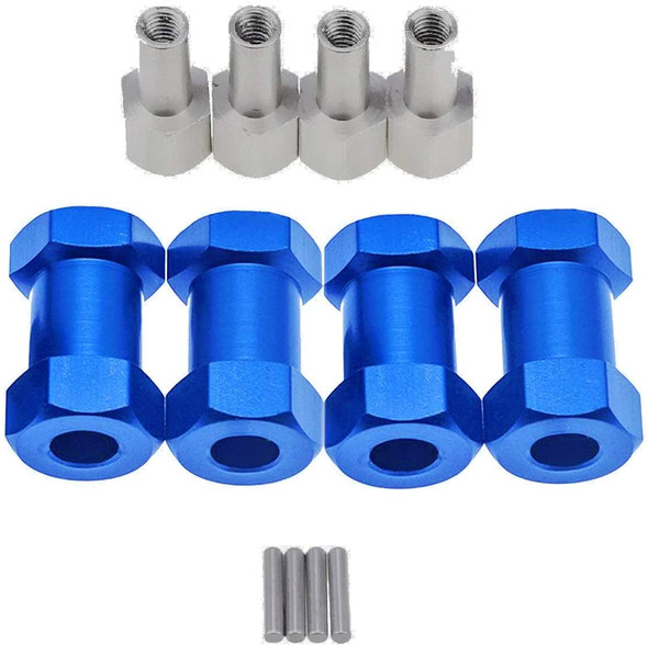 NHX 12mm Wheel Hex Hub 20mm Offset Extension Adaptor 4Pcs Blue