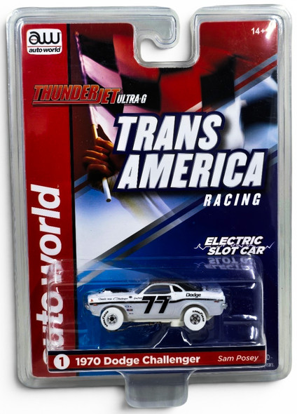 Auto World Thunderjet R30 Sam Posey 1970 Dodge Challenger T/A iWheels HO Slot Car