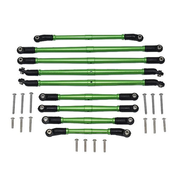 GPM Aluminum Adjustable Tie Rods - Green : Axial 1/10 SCX10 III JT Gladiator