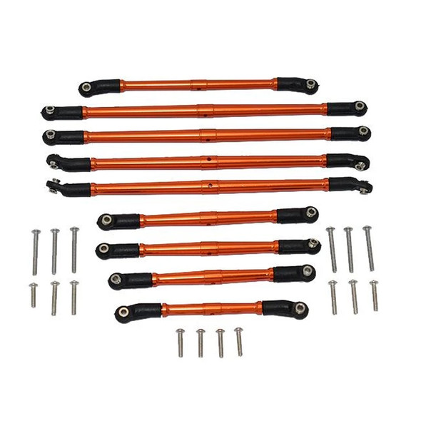 GPM Aluminum Adjustable Tie Rods - Orange : Axial 1/10 SCX10 III JT Gladiator