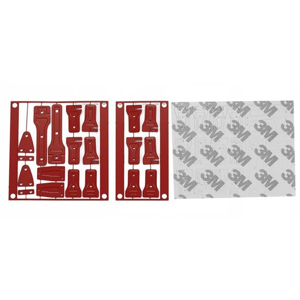 GPM R/C Scale Accessories Stainless Steel Door Hinges Red : TRX-4