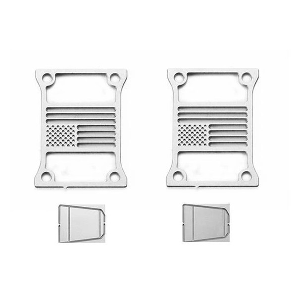 GPM R/C Accessories / Taillight Cover Style A Silver : SCX10 III Jeep Wrangler