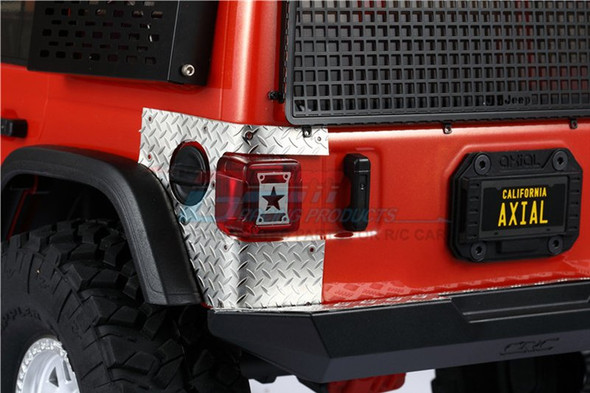 GPM R/C Accessories / Taillight Cover Style C Silver : SCX10 III Jeep Wrangler
