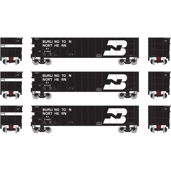 Athearn ATH16562 Thrall High Side Gondola w/ Load BN #1 (3) Freight Car N Scale