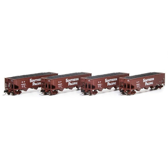 Athearn ATH5125 40' 3-Bay Offset Hopper with Load SP #1 (4) Cars N Scale