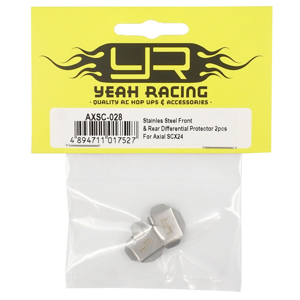Yeah Racing AXSC-028 Stainless Steel Fr & Rr Differential Protector 2 : SCX24