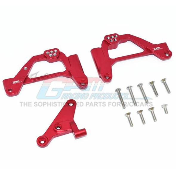GPM Aluminum Front Shock Mount Red : Axial SCX10 III Jeep JL Wrangler