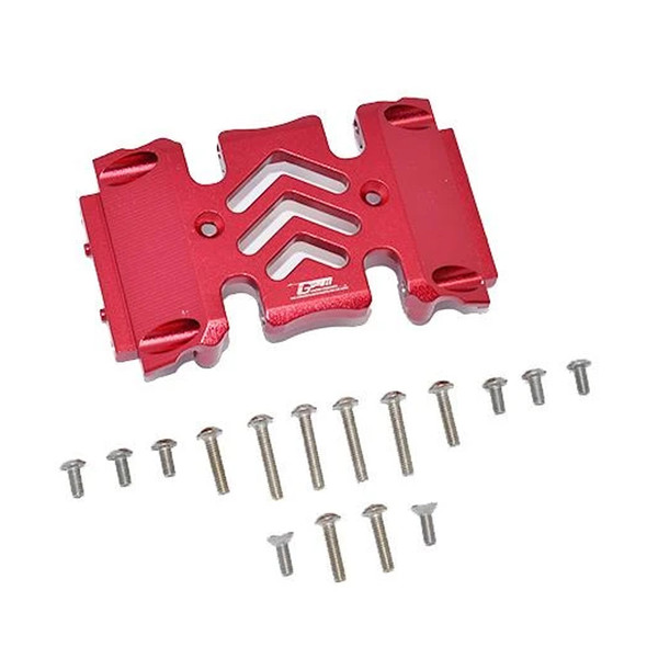 GPM Racing Aluminum Center Gear Box Case - Red : Axial SCX10 III Wrangler