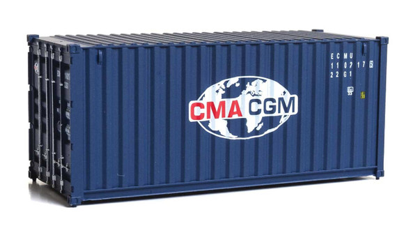 Walthers 20' Corrugated Container - CMA-CGM Blue / White HO Scale