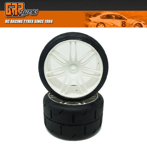 GRP GWH02-XP1 1:5 TC - W02 REVO XP1 Soft Tire w/ White Wheel (2)