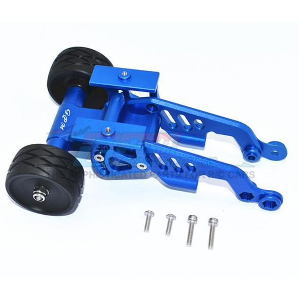 GPM Aluminum Rear Adjustable Wheelie Blue : Arrma TALION / TYPHON
