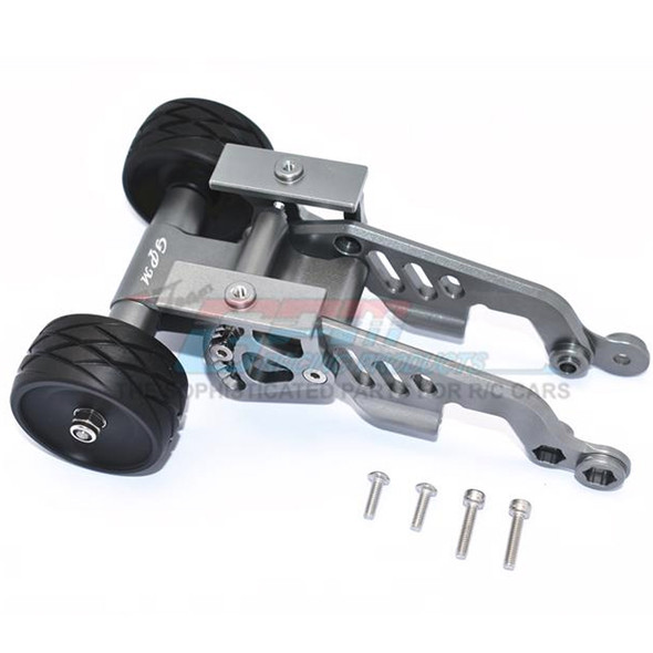 GPM Aluminum Rear Adjustable Wheelie Grey : Arrma TALION / TYPHON