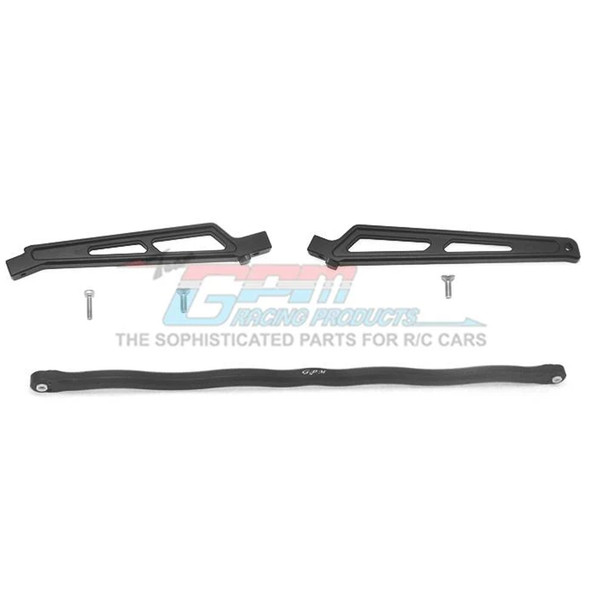 GPM Aluminum Center Brace Bar + Chassis Brace Black : Arrma Talion 6S BLX GPM Aluminum Center Brace Bar + Chassis Brace Black : Arrma Talion 6S BLX