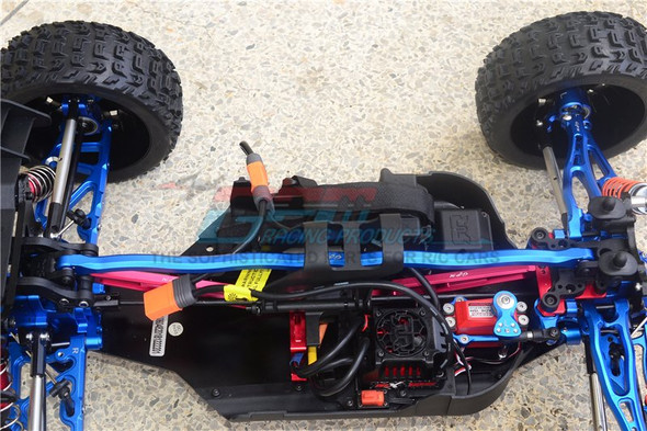 GPM Aluminum Center Brace Bar + Chassis Brace Black : Arrma Talion 6S BLX GPM Aluminum Center Brace Bar + Chassis Brace Black : Arrma Talion 6S BLX