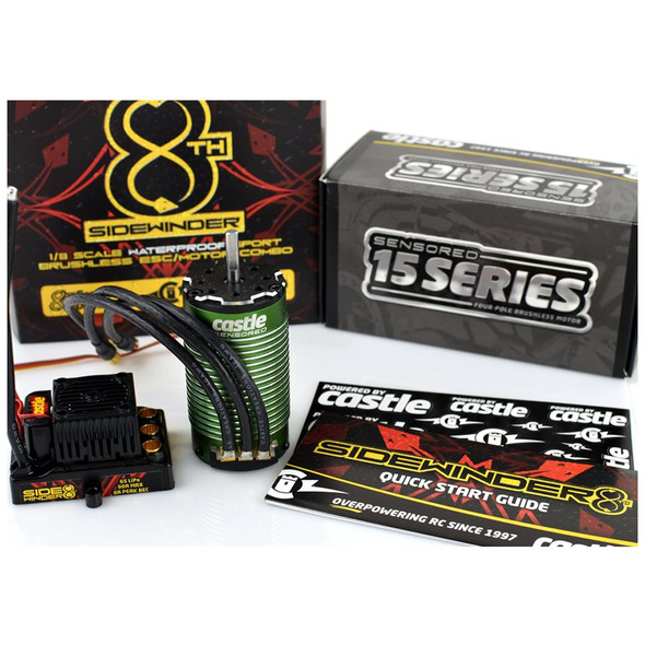 Castle Creations 010-0139-01 Sidewinder 8th ESC Sport 1:8 w/ 1515-2200Kv Sensored Motor Combo