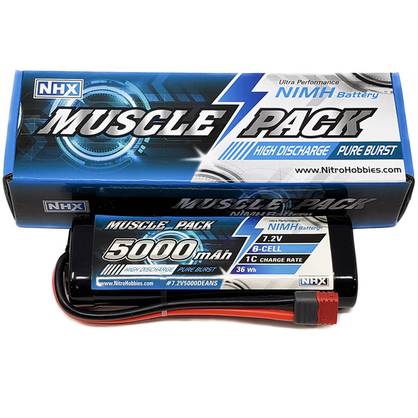 NHX Muscle Pack 7.2V 5000mAh 6-Cell Nimh Battery w/ DEANS Connector