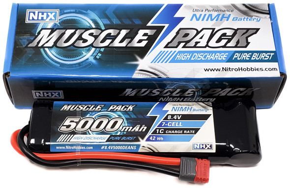 NHX Muscle Pack 8.4V 5000mAh 7-Cell Nimh Battery w/ DEANS Connector