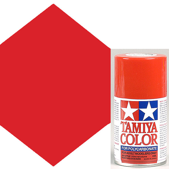 Tamiya Polycarbonate PS-34 Bright Red Spray Paint 86034