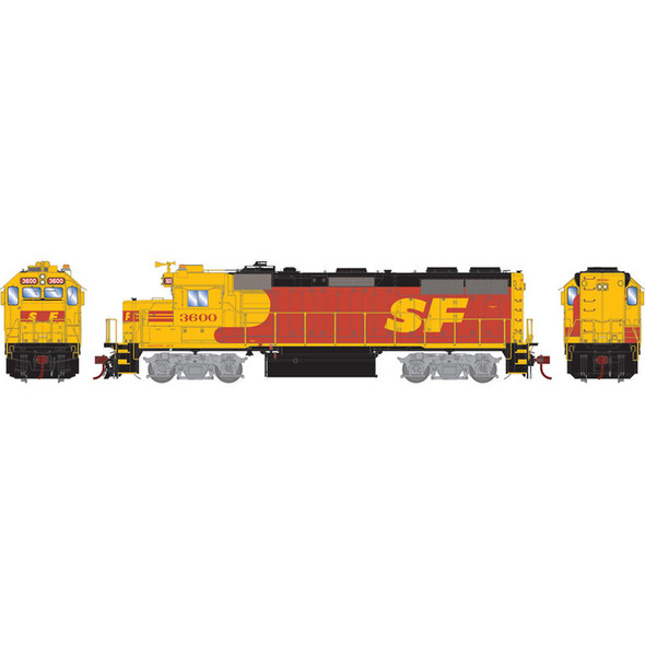 Athearrn ATHG65501 Santa Fe GP39-2 SF Kodachrome #3600 Locomotive HO Scale