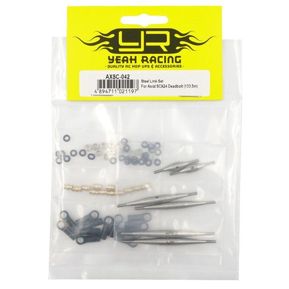 Yeah Racing AXSC-042 133.5mm Wheelbase Steel Link Set : Axial SCX24 Deadbolt