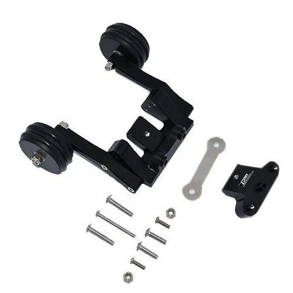 GPM Racing Aluminum Rear Adjustable Wheelie Black : Traxxas Hoss 4x4 VXL