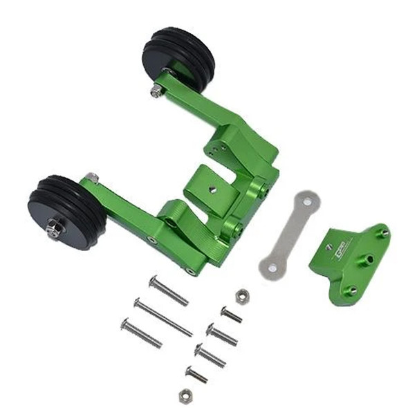 GPM Racing Aluminum Rear Adjustable Wheelie Green : Traxxas Hoss 4x4 VXL