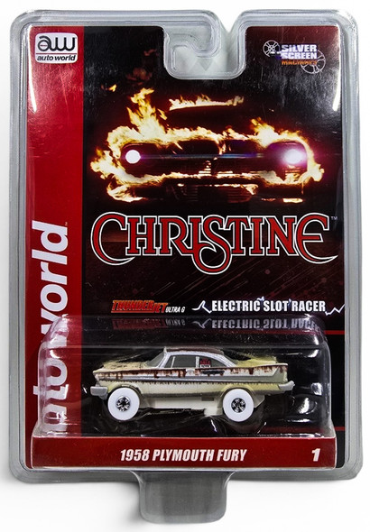 Auto World Thunderjet 1958 Plymouth Fury Christine For Sale/Dirty iWheels HO Slot Car